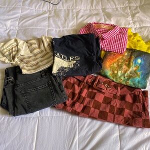 Tween Teen Girl Bundle Women XS Lot of 6 pieces PacSun Target Dickies Tillys
